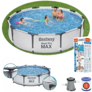Bestway 56408 Steel Pro MAX Frame Prefabrik Aile Havuzu 305x76CM Filtreli Set