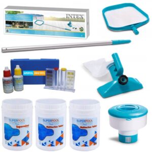 Havuz Bakım Seti SuperPool Klor + Ph Düşürücü + Dip ve Yüzey Temizleme