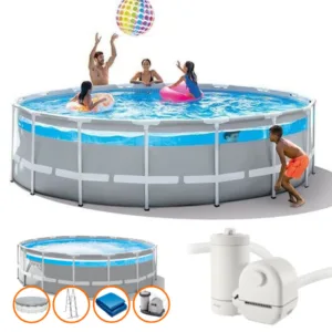 İntex 26730 488x122cm Clearview Premium Prefabrik Havuz Filtreli