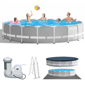 İntex 26756 610x132cm Prism Yuvarlak Prefabrik Havuz Filtreli