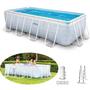 İntex 26780 400x200x100cm Dikdörtgen Prefabrik Havuz Tam Set