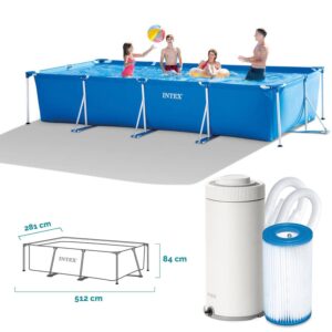 İntex 28274 450x220x84cm Prefabrik Havuz Seti 220V Filtreli