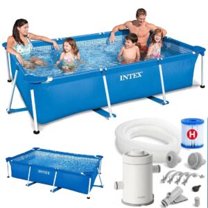 İntex 28272 Dikdörtgen Prefabrik Aile Havuzu 300x200x75Cm 220V Devir Daim Filtreli